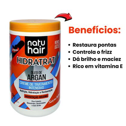 Imagem de Kit Cronograma Capilar Óleo de Coco + Óleo de Argan + Repositor de massa NatuHair