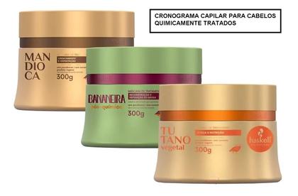 Imagem de Kit Cronograma Capilar para Cabelos Quimicamente Tratados Hidratação, Reconstrução, Nutrição