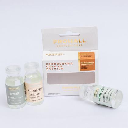 Imagem de Kit Cronograma Capilar Premium Hidratação Nutrição e Reconstrução  ProHall Professional