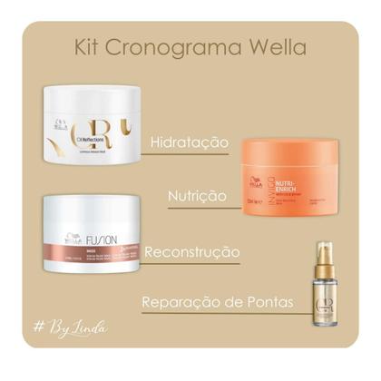 Imagem de Kit Cronograma Fusion 150ml + Enrich 150ml + Oil 150ml + Óleo 30ml