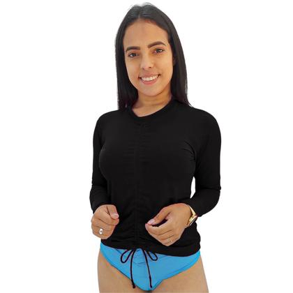 Imagem de Kit Cropped Uv+Calcinha Asa Delta Cintura Alta Modela Bumbum