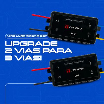 Imagem de Kit Crossover Ophera HPF + LPF Upgrade de 2 Vias pra 3 Vias
