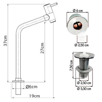 Imagem de Kit Cuba Dalla Sobrepor com Torneira e Valvula ABS Cromado
