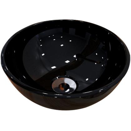 Imagem de Kit Cuba de Apoio Redonda C01 R30W Banheiro Lavabo com Torneira Válvula Cromado - Lyam Decor