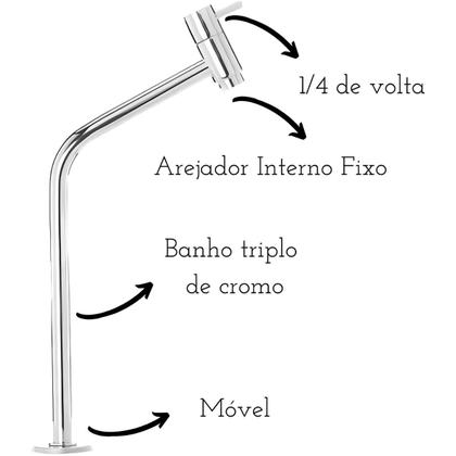 Imagem de Kit Cuba de Vidro Chanfrada 47cm Torneira de Metal Cromada Válvula Click para Banheiros e Lavabos