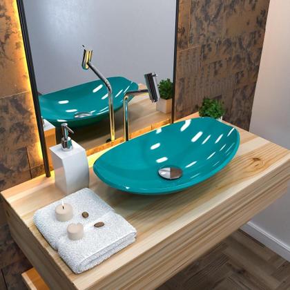 Imagem de Kit Cuba L45 C/Torneira Link 1062 Metal + Válvula Click 1 1/2'' (4,0cm) + Sifão Pvc + Flexível