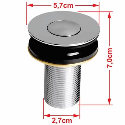 Imagem de Kit Cuba L45 C/Torneira Link 1062 Metal + Válvula Click 1''B (2,6cm)