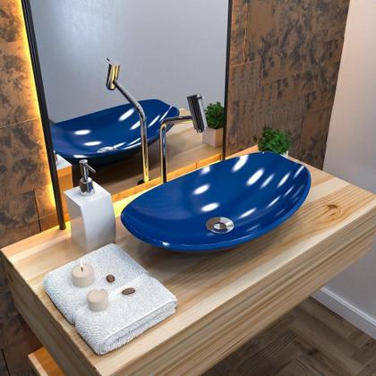 Imagem de Kit Cuba L45 C/Torneira Link 1062 Metal + Válvula Click 1''B (2,6cm) + Sifão Cromado + Flexível