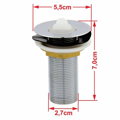 Imagem de Kit Cuba L45 C/Válvula Metal 1'' (2,6cm)