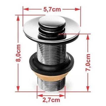 Imagem de Kit Cuba L45 com Torneira Link 1062 Metal e Válvula Click 1"b + Sifão Pvc e Flexível