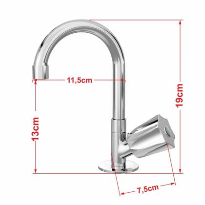 Imagem de Kit Cuba Ov43 com Torneira C50 e Válvula 1 Polegada Abs e Sifão Pvc e Flexível Compace