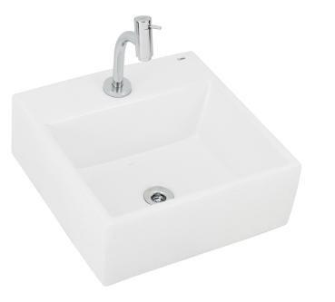 Imagem de Kit Cuba para Banheiro Basic Q1 com Torneira Bica Baixa Basic Celite