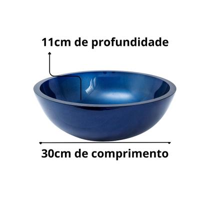 Imagem de Kit cuba para banheiro redonda 30cm com torneira link gourmet e valvula click up - várias cores