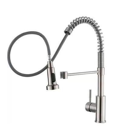 Imagem de Kit Cuba Pia Aço Inox Quadrada Cozinha E Torneira Flexível