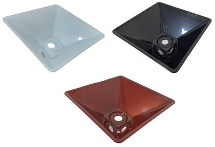 Imagem de Kit Cuba Plástica Transparente Quadrada S/ Aba + Acessórios