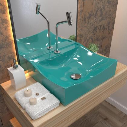 Imagem de Kit Cuba Q440 C/Torneira Pratika 1060 Metal + Válvula Click 1''G + Sifão Pvc + Flexível