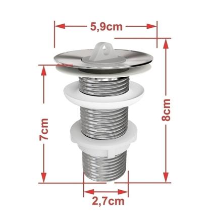 Imagem de Kit Cuba Ro36 Cross com Válvula Metal e Sifão com Flexível