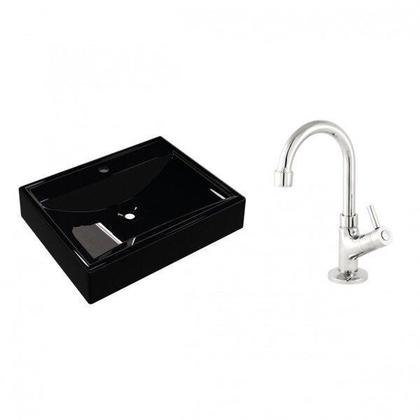 Imagem de Kit Cuba Rt49 com Torneira 1198 Metal 1/4 Volta Compace