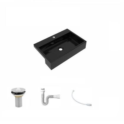 Imagem de Kit Cuba Xrt55 com Válvula 1" e Sifão Pvc e Flexível Compace