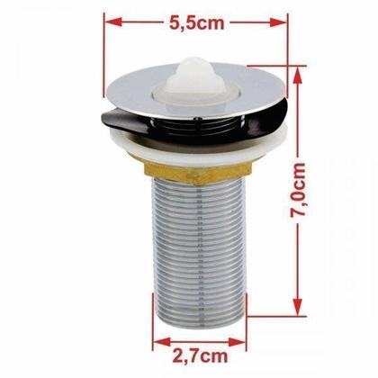 Imagem de Kit Cuba Xrt55 com Válvula 1" e Sifão Pvc e Flexível Compace