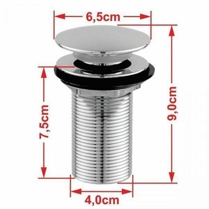 Imagem de Kit Cuba Xrt55 com Válvula Click 1.1/2" e Sifão Pvc e Flexível Compace