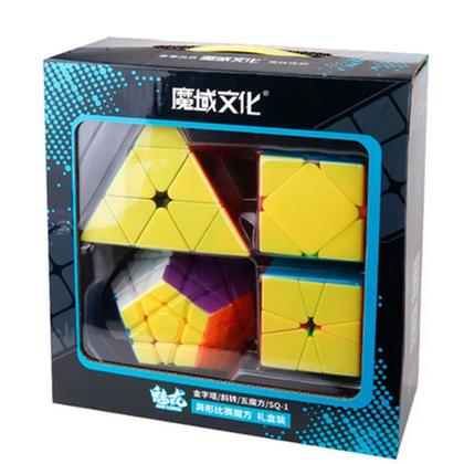 Kit Cubo Mágico Moyu 4 peças Megaminx Pyraminx Square 1