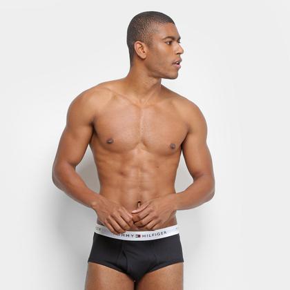 Imagem de Kit Cueca Slip Tommy Hilfilger Algodão Elástico 3 Peças