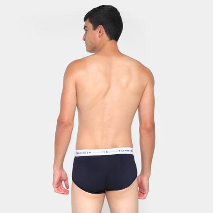 Imagem de Kit Cueca Slip Tommy Hilfilger Algodão Elástico 3 Peças