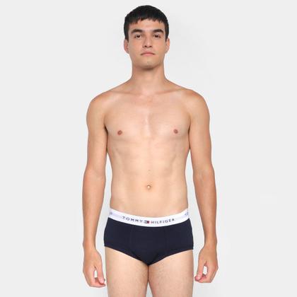 Imagem de Kit Cueca Slip Tommy Hilfilger Algodão Elástico 3 Peças
