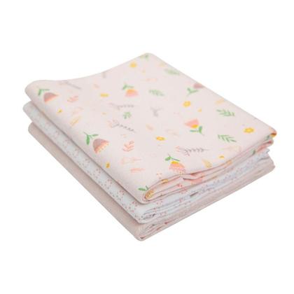Imagem de Kit Cueiro Bebê Flanelado 3 Pçs Estampa Tulipa Papi 80x60cm