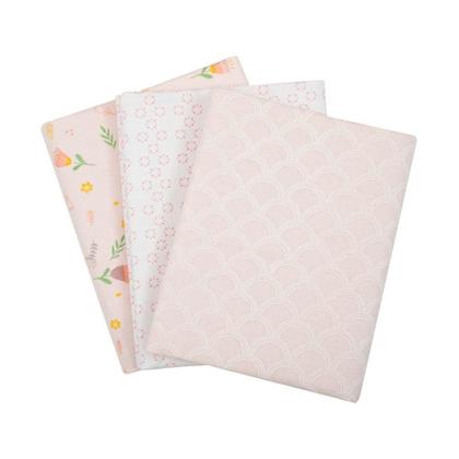 Imagem de Kit Cueiro Bebê Flanelado 3 Pçs Estampa Tulipa Papi 80x60cm