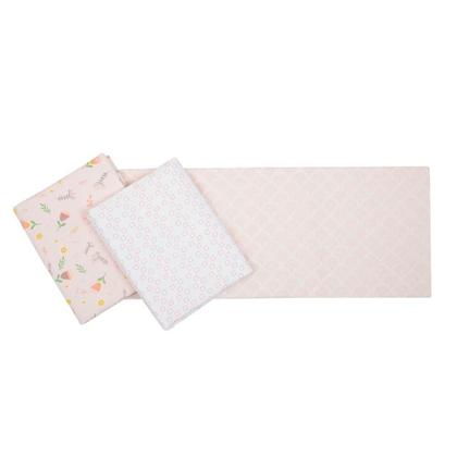 Imagem de Kit Cueiro Bebê Flanelado 3 Pçs Estampa Tulipa Papi 80x60cm