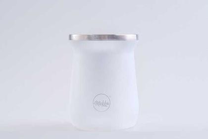 Imagem de KIT Cuia de Tereré Térmica Ximba 236ml + Bomba Especial com Cabeça Rosqueável - Mate Branca