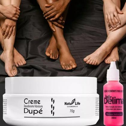 Imagem de Kit Cuidado com os pés : 1 Creme Dupé Natulife + 1 Loção Delima Milagraso p/ Rachaduras