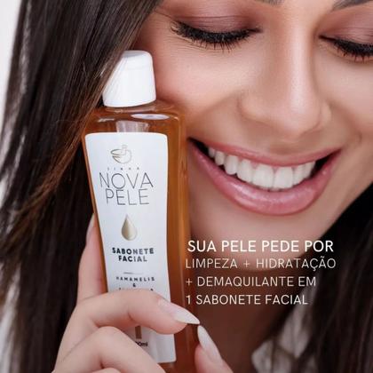 Imagem de Kit Cuidado Facial: 1 Sabonete Facial + 2 Loção Tônica Facial Nova Pele
