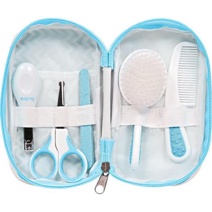 Imagem de Kit Cuidados Baby 8 peças Menino Azul +0m Inclui Estojo Buba