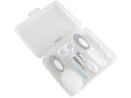 Imagem de Kit Cuidados Bebê Buba Cinza 9 Peças com Estojo