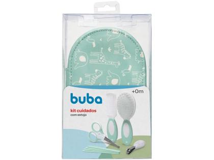 Imagem de Kit Cuidados Bebê Buba Verde 8 Peças com Estojo