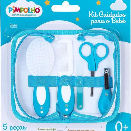 Imagem de Kit cuidados com bebê 5 peças Pimpolho Azul