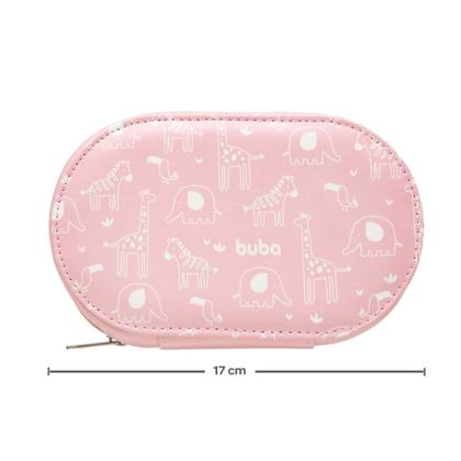 Imagem de Kit Cuidados Com Bebe 9 Itens Estojo Rosa 16240 - Buba