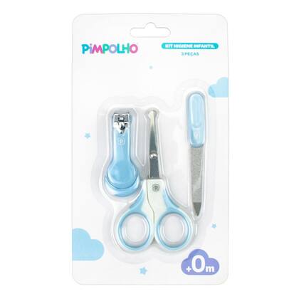 Imagem de Kit Cuidados com o Bebê 3 peças: Tesoura, Cortador e Lixa de unha - Pimpolho
