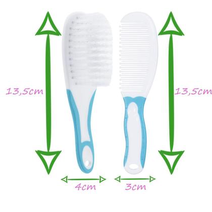 Imagem de Kit Cuidados Higiene do Bebê Cortador Tesoura Escova Pente Buba