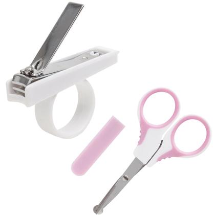 Imagem de Kit Cuidados Higiene do Bebê Cortador Tesoura Escova Pente Buba