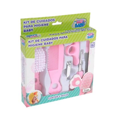 Imagem de Kit Cuidados para Bebê 6 pecas  Escova, Pente, Tesoura cort