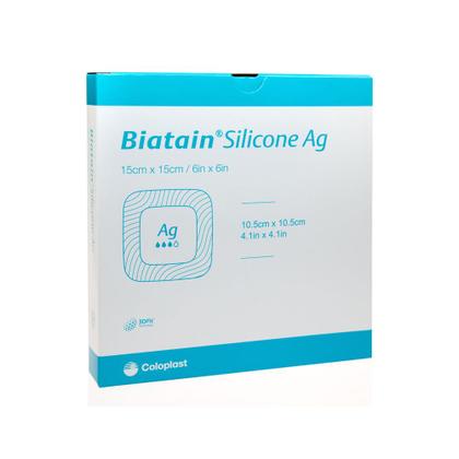 Imagem de Kit Curativo Biatain Silicone Ag 15x15 - 5 Unidades