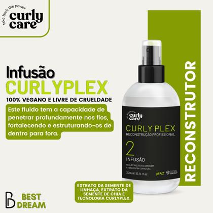 Imagem de Kit Curly Plex Infusão + Mascara Reconstrução Cabelo Profissional Capilar Curly Care