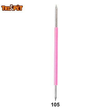 Imagem de  Kit Cutelaria 4 Peças Profissional Espátulas de Cutícula Manicure Podologia Inox Silicone REF. 102,103,104,105