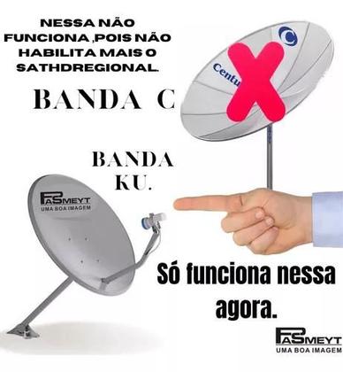 Imagem de Kit Da Nova Antena Parabólica Completa 60cm Ku