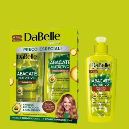 Imagem de Kit DaBelle Abacate Nutritivo Sh 250ml+Cond 175ml+Cr Pentear 270g