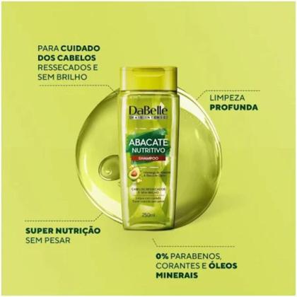 Imagem de Kit DaBelle Abacate Nutritivo Sh 250ml+Cond 175ml+Cr Pentear 270g